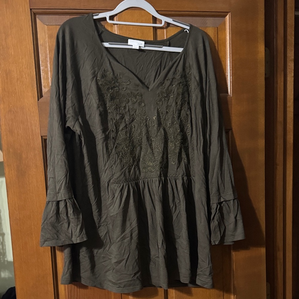 J. Jill Deep Olive Tunic Top